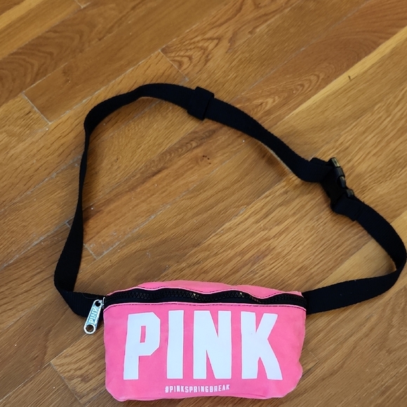 PINK Victoria's Secret Belt Bag - Pink and Black - Picture 1 of 8